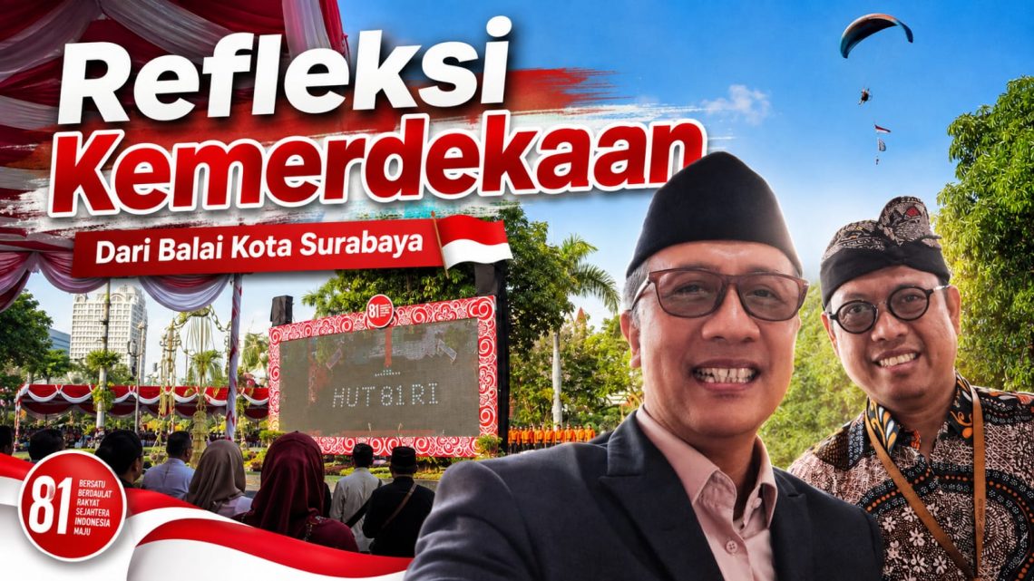 Foto bersama Ka Brida pemkot Surabaya, Bpk. Agus Sonhaji selepas upacara 17 Agustus 2026